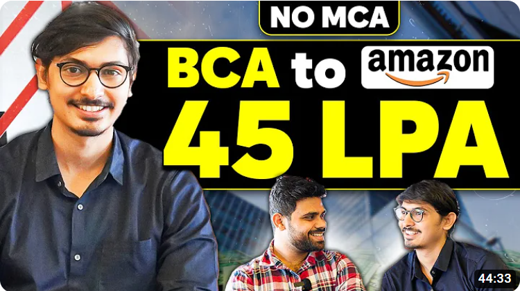 BCA to Amazon| Got into Amazon Without MCA