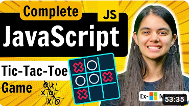 Lecture 9 : Tic Tac Toe Game in Javascript | JS Project | ...