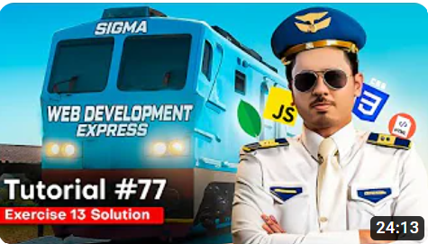 JavaSrcipt Exercise 13 - Solution & Shoutouts| Tutorial# 77